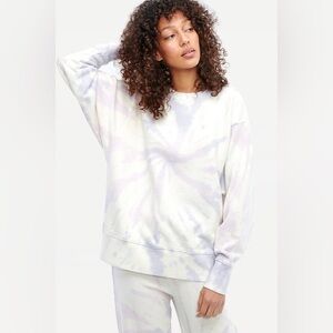 Lacausa Slater Sweatshirt | purple tie dye | size XS